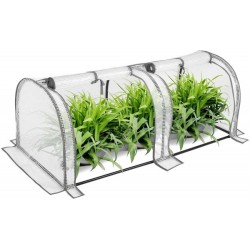 WOLTU fóliový skleník PE poloprůhledný 130x60x50 cm 130 g/m² voděodolný, odolný proti povětrnostním vlivům