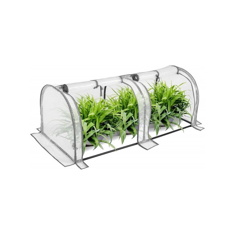 WOLTU fóliový skleník PE poloprůhledný 130x60x50 cm 130 g/m² voděodolný, odolný proti povětrnostním vlivům