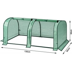 WOLTU fóliový skleník PE poloprůhledný 130x60x50 cm 130 g/m² voděodolný, odolný proti povětrnostním vlivům