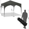 WOLTU Výklopný pavilon, vodotěsný, sluneční clona z oxfordské látky, kovový rám, 3x3 m, šedý
