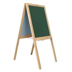 Stojan Roger & Moris s dvojitým rámem, nemagnetickou bílou tabulí a zelenou tabulí pro psaní křídou