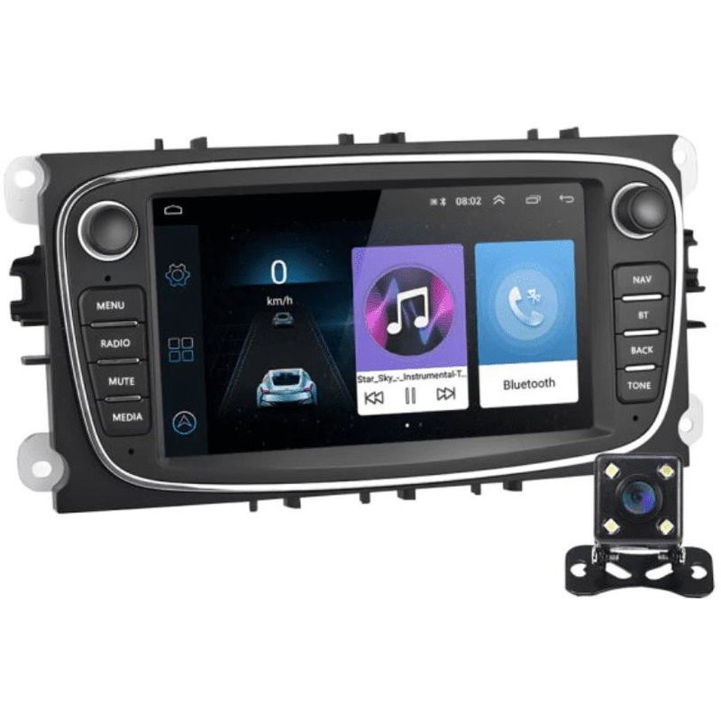 PODOFO 2din Autorádio Ford Galaxy Focus Mondeo S-Max Galaxy C-Max Focus Kuga, GPS Navigace Android