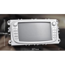 PODOFO 2din Autorádio Ford Galaxy Focus Mondeo S-Max Galaxy C-Max Focus Kuga, GPS Navigace Android