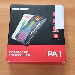 COOLMOON RGB ovladač 4pin PWM 5V 3pin ARGB dálkové ovládání ventilátoru (černé) PA1