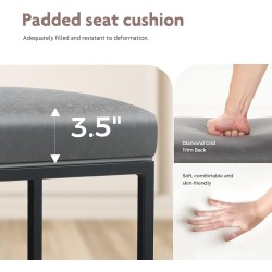 ALPHA HOME Sada 2 barových židlí s výškou pultu 24 palců, čalouněné barové židle pro kuchyňský ostrůvek