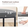 ALPHA HOME Sada 2 barových židlí s výškou pultu 24 palců, čalouněné barové židle pro kuchyňský ostrůvek