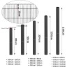 WOLTU PVC zatemňovací zástěna na ochranu soukromí 500 x 80 cm