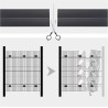 WOLTU PVC zatemňovací zástěna na ochranu soukromí 500 x 80 cm