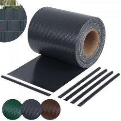 WOLTU plotové pletivo na ochranu soukromí 450 g/m² z PVC s dvojitým drátěným pletivem, antracitové