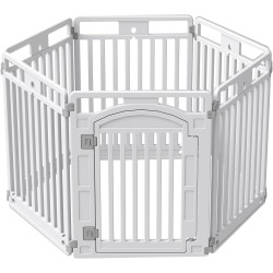 Puppy Playpen, skládací psí ohrádka s dvířky, štěněcí ohrádka do bytu, robustní a hladká, snadná instalace, (130x65x80cm)