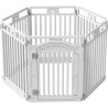 Puppy Playpen, skládací psí ohrádka s dvířky, štěněcí ohrádka do bytu, robustní a hladká, snadná instalace, (130x65x80cm)
