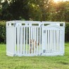Puppy Playpen, skládací psí ohrádka s dvířky, štěněcí ohrádka do bytu, robustní a hladká, snadná instalace, (130x65x80cm)